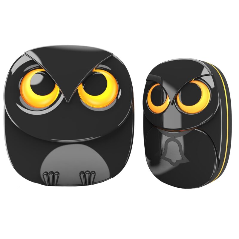 Sonerie Fara Fir/ Wireless, BYONDSELF®, Bufnita, cu Distanta 300m, IP55, 35 Melodii, 5 Trepte Volum, Negru
