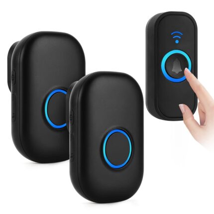 Kit sonerie wireless, Jeswo, 2 receptoare/1 transmitator, 200 m, IP44, Negru