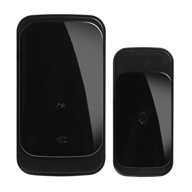 Sonerie Fara Fir/ Wireless, Darklove, 1 Receptoare, Distanta 280m, 58 Melodii, Impermeabil in standardul IP44, Rezistenta la praf, Volum ajustabil, Alimentare Priza Home, Negru