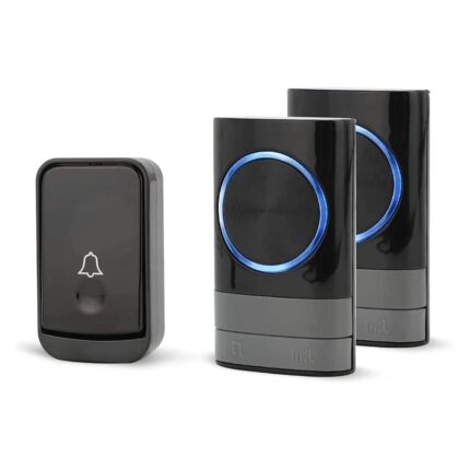 Sonerie electrica, Gsedaox, Wireless, 45 de melodii, IP44, 300m, Negru
