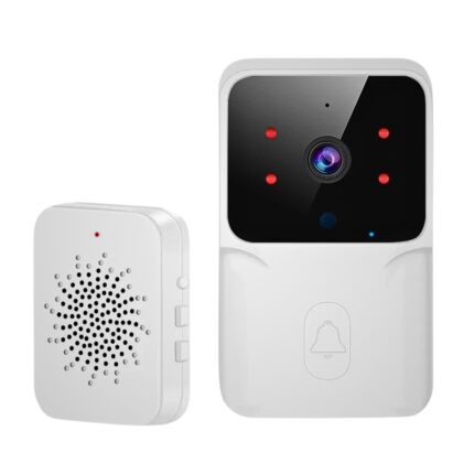 Sonerie Fara fir Wireless Zimmo® VideoGuest, Transmitator video cu vedere nocturna, Control la distanta prin aplicatie dedicata TuyaSmart, 19 melodii disponibile, 4 trepte de volum, Raza de actiune pana la 150m, Cu microfon bidirectional, Alb