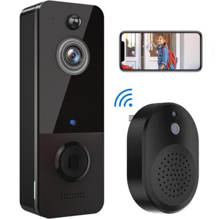 Sonerie video inteligenta, URWANDER®, Camera 720p, Wireless, Senzor IR, Vedere nocturna, Interfon, Aplicatie smart, detectie de miscare PIR 2.4G WiFi stocare in cloud