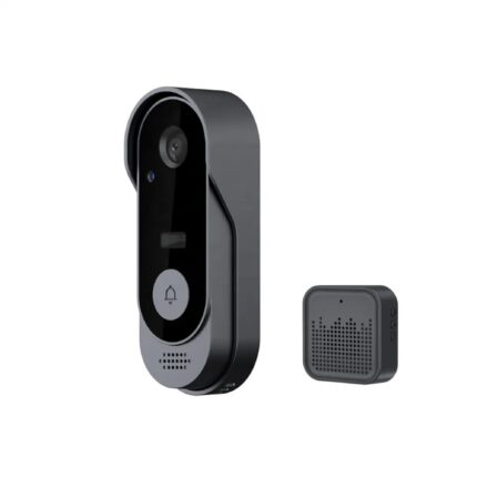 Sonerie video inteligenta GAVIO® ViEye 3, 1080p Full HD, WiFi, comunicare bidirectionala, alerte, mod noapte, partajare de grup, aplicatie mobila Tuya compatibila Android si iOS, 1800 mAh, Negru
