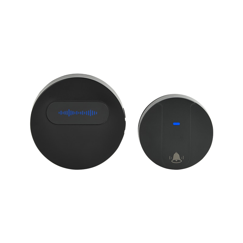 Sonerie Fara Fir/ Wireless, Fara Baterie, Cinetica, Distanta 240m, Rezistenta la apa, Exterior, Digitala, Electrica, Pentru usa/ poarta, 58 Melodii, 1 Receptoare, Negru Mat