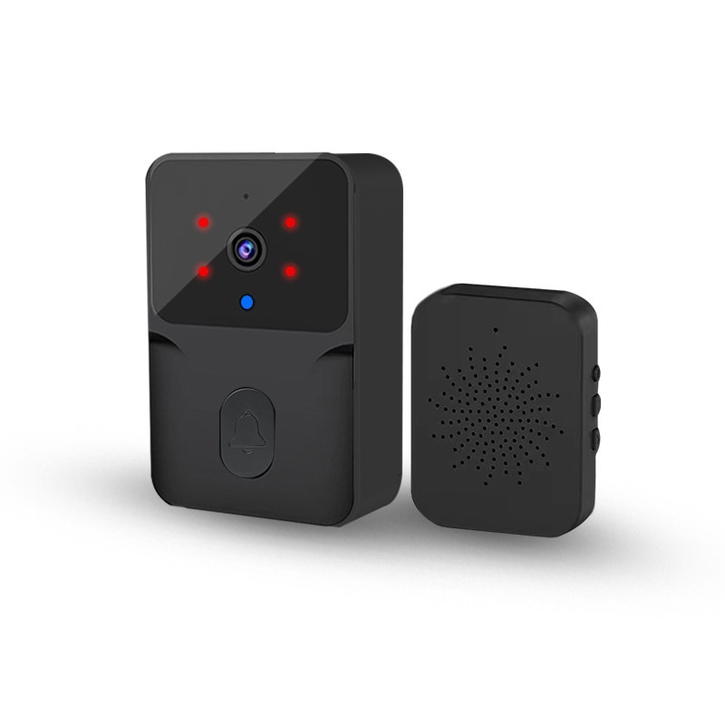 Sonerie wireless 2.4G cu camera video, aplicatie pe telefon dedicata, nightvision, autonomie indelungata, model M8, 9 x 5cm, negru, AVI-4465