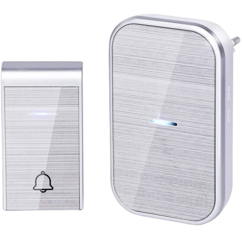 Sonerie Fara Fir/ Wireless SofiaCONCEPT®,Impermeabil in standardul IP44,Distanta 150 m, 36 Melodii polifonice, Alimentare Priza Home, 1 Receptor, Crystal Silver