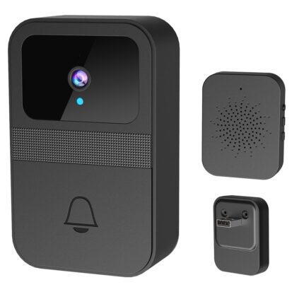 Sonerie wireless, Cu camera video, Rezistenta la apa, 300m, Negru