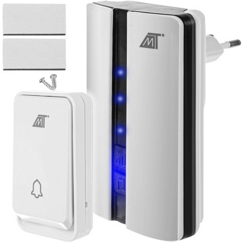 res_e006220781951f1da5997e31bab75b04 Sonerie Profesionala Wireless Fara Fir Optimo Smart idealSTORE, Raza Actiune 150 m, Rezistenta la Apa, Control al Volumului pe 3 Nivele, 51 de sunete Polifonice, Volum 90 dB, Culoare Alb