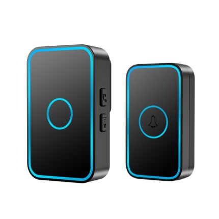 Sonerie wireless, 300 m, 60 Tonuri, 2 Receptoare, Negru