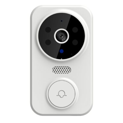 Sonerie Wireless M8, Camera Video, Microfon, Night Vision, Conectare la telefon, Aplicatie Smart Life / Tuya, Reincarcabila, Kit Instalare Inclus, Alb