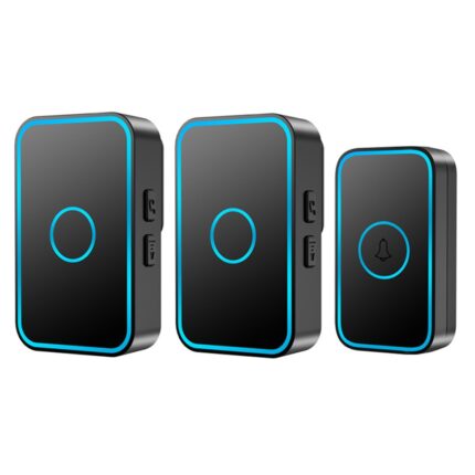 Sonerie wireless, Vaxiuja®,300 m, IP44, 60 tonuri, Volum Ajustabil, 2 Receptor, Negru