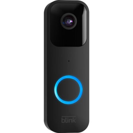 Sonerie video inteligenta Blink cu Sync Module 2, Two-way audio, Full HD, Detectare miscare, Alerte aplicatie, Alexa, Night Vision, Black