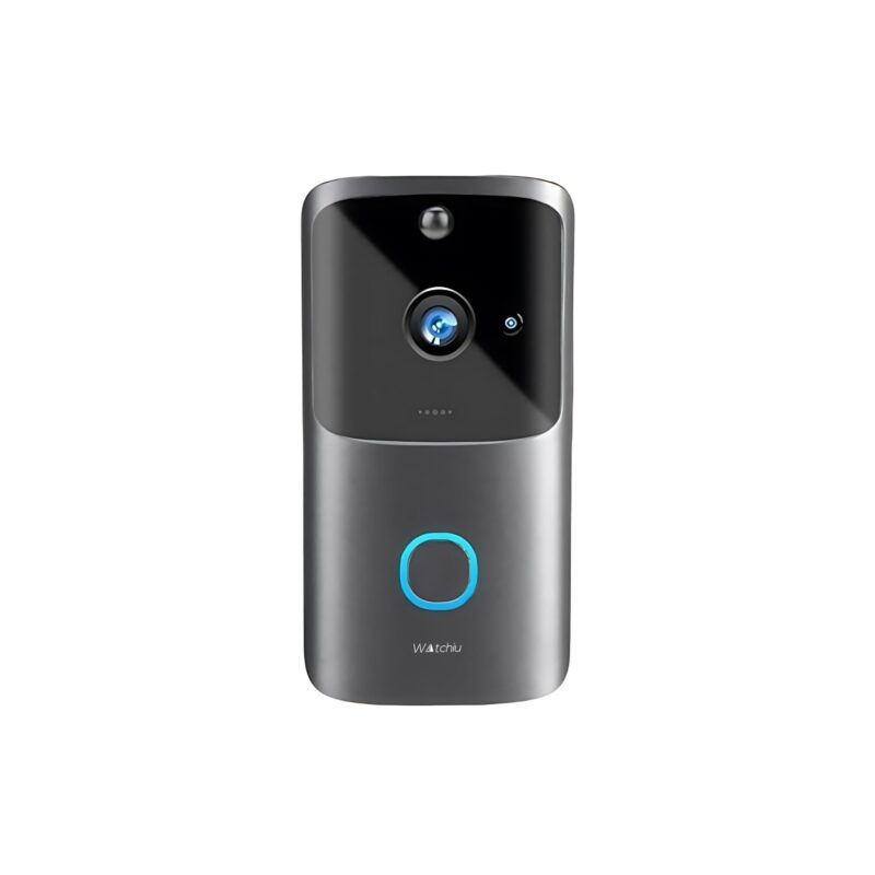 Sonerie Wireless cu Camera Video Watchiu, Smart, Full HD, Night Vision, senzor IR, reciver Wireless lumini si sonor, Aplicatie control, 3x acumulatori inclusi
