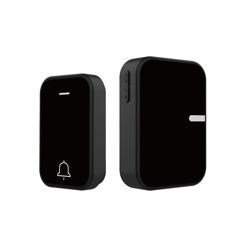 Sonerie Fara Fir/ Wireless KINSI, Volum reglabil 4 nivele, Distanta 200m, 38 Melodii, Alimentare Priza Home, 1 Receptoare, Negru