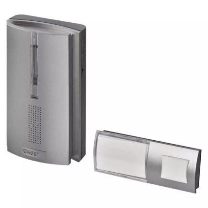 Sonerie wireless Emos P5763, semnalizare luminoasa, 16 tonuri, 85 dB, 120 m, Argintiu