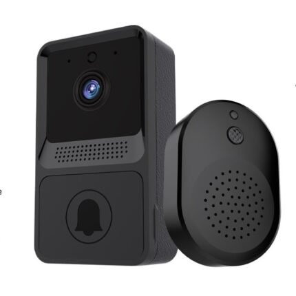 Sonerie wireless, Cu camera video, 1080p, FullHD, WiFi, Senzor de miscare, Negru