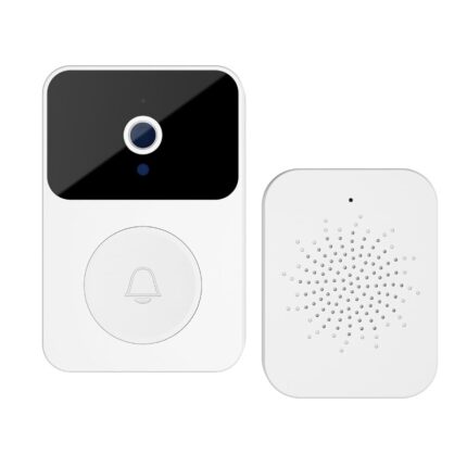 Camera wireless pentru sonerie, WALALLA, video WiFi HD 1080P, cu sonerie, detectie miscare, declansare antifurt, vedere pe timp de noapte, sunet in 2 cai, stocare in cloud, instalare usoara, alb