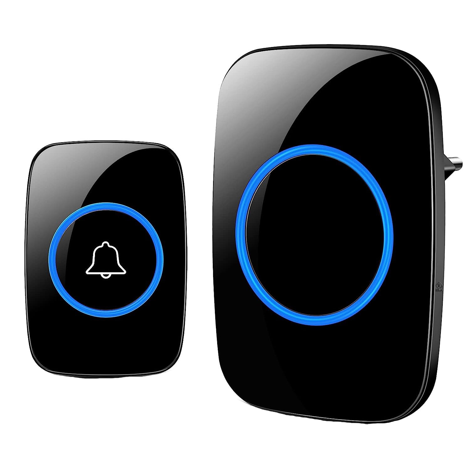 res_11f754582d12a54e03451f5894275648 Sonerie wireless, Zola®, inteligenta, cu 1 receptor, rata de actiune actiune 20 m, IP44, 60 melodii, 6.5x2.4x9.5 cm, negru