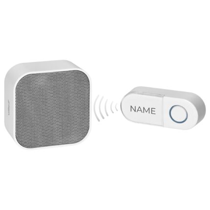 Sonerie wireless ORNO Home Vibell OR-DB-KA-167/W, alimentare la retea, IP44, 150 m, 38 tonuri, kit montaj perete, 1 receptor, Alb