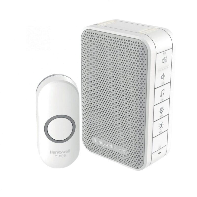 Sonerie fara fir, Honeywell, baterie, 4 x AA, 1 x CR2032, 6 melodii, IP55, 150 m