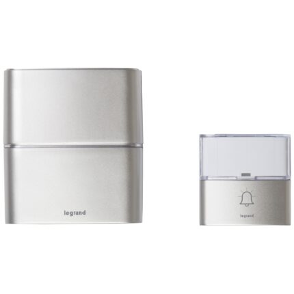 Sonerie wireless Legrand Serenity, USB, MP3, 30 tonuri, 85 Db, 1.5V, IP54/IP20, 200m, Argintiu