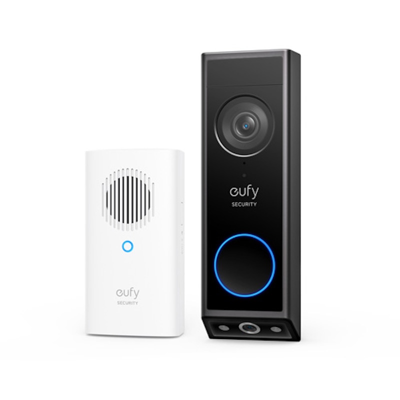 Set Sonerie video eufy S340 cu difuzor wireless, Dual Camera, 2K HD, Negru
