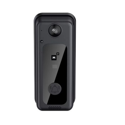 Sonerie fara fir/wireless METRU PATRAT, interfon cu camera si apel video, sincronizata cu telefonul mobil prin aplicatia Tuya, baterie 1000 mAh, reincarcabila USB, captura foto si stocare in cloud a vizitatorilor, Suport card SD pana la 64 GB