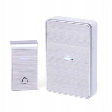 Sonerie Fara Fir/ Wireless SofiaCONCEPT®, Impermeabil in standardul IP44, Distanta 150 m, 36 Melodii polifonice, 1 Receptor, Silver