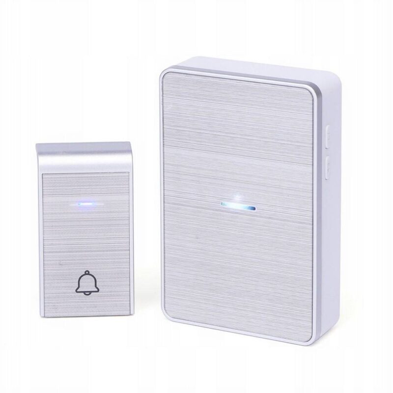 Sonerie Fara Fir/ Wireless SofiaCONCEPT®, Impermeabil in standardul IP44, Distanta 150 m, 36 Melodii polifonice, 1 Receptor, Silver