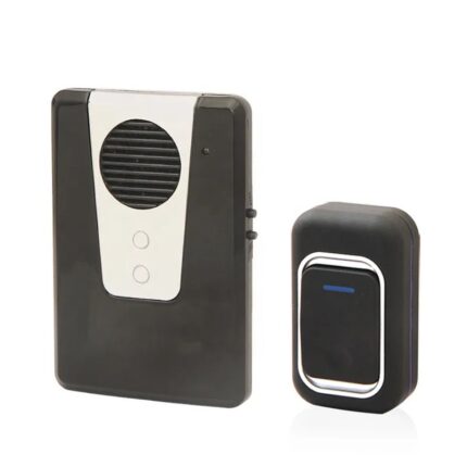 Sonerie fara fir, distanta 150 m, conectare la priza 220V sau pe baterii, negru