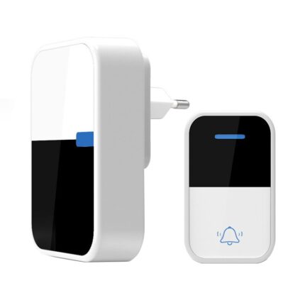 Sonerie Fara fir Wireless, Vaxiuja, ABS, 7.8 x 2 x 5.4 CM, IP44, No batteries required, 38 de tonuri de apel polifonice, Raza de actiune pana la 150m, Alb