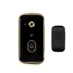 Sonerie video inteligenta X10, Wireless, Interfon video de supraveghere a locuintei, Vedere nocturna HD cu infrarosu, Smart, Autonomie 6 luni, Design modern, Senzor de miscare, Functie de schimbare a vocii, Negru