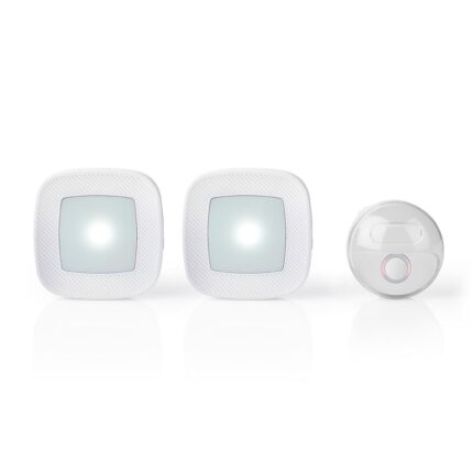 Sonerie fara fir, Nedis, LED, 300 m, IP44, 80dB, Alb