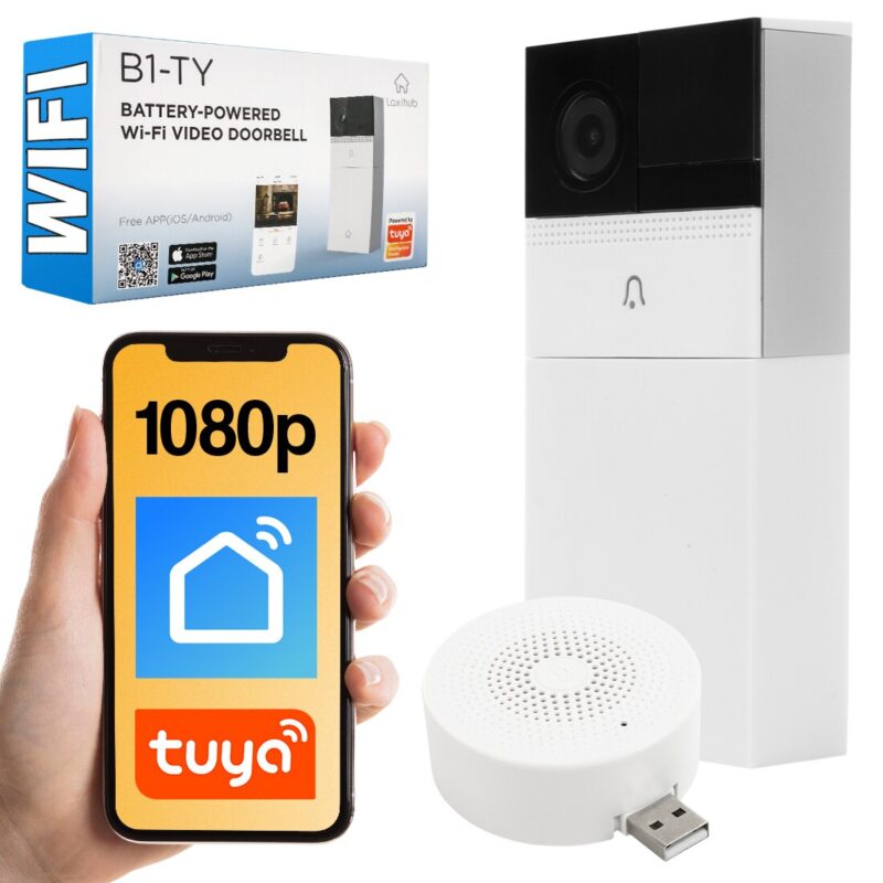 Sonerie wireless cu camera, Laxihub, Mod de noapte IR, Raza 10m