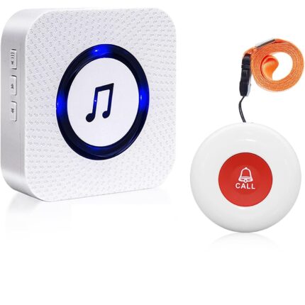 Sonerie cu emitator si receptor, Uname, Wireless, Raza actiune 150 m, Alb