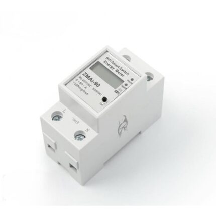 Contor inteligent monofazat wifi, Smart Life Tuya, pentru citirea, afisare in timp real consumului de la distanta, 65 A, 110-230V 50/60Hz, sina DIN, cu protectie la supra si scurtcircuit, alb
