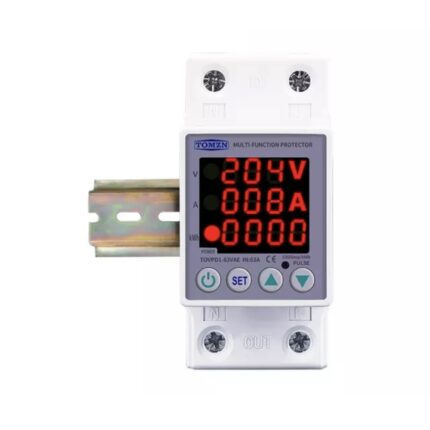 Releu Monofazic Protectie Tensiune 60A, 230V, Afisaj Pentru Voltaj, Curent si kWh