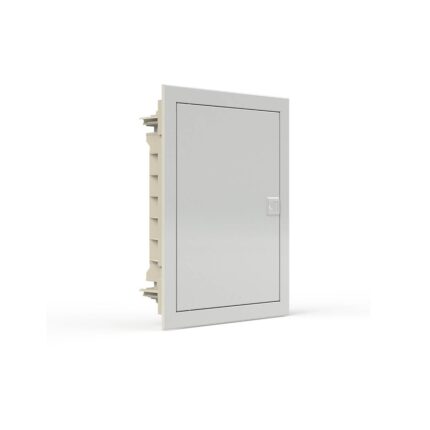 Cofret de distributie cu Usa Alba din Table Plata, Incastrata, IP40, 2 Rand, 24 Module