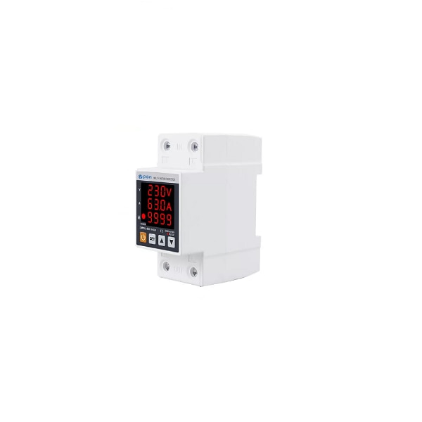 Releu de protectie dispozitiv de protectie la supra si sub tensiune 63A 230V 3IN1 cu contor Kwh