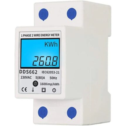 Contor Electric Monofazat, DDS662, 50A, ALB, Afisaj LCD (Consum Kwh, voltaj, curent)