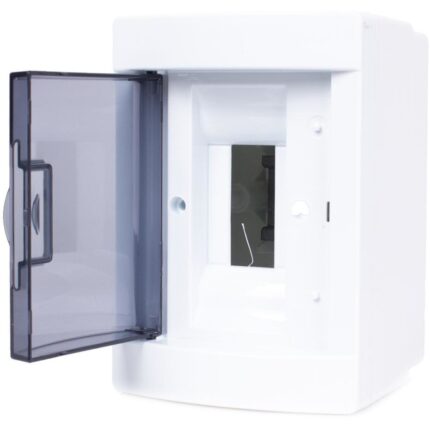 Tablou electric, Adelid, Plastic, 2 module, Alb/Gri