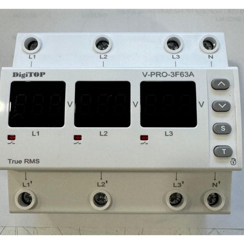 Releu de protectie trifazat contactor inclus V-PRO-3F63A