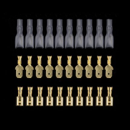 Set 600 papuci electrici, Cupru, Transparent/Auriu