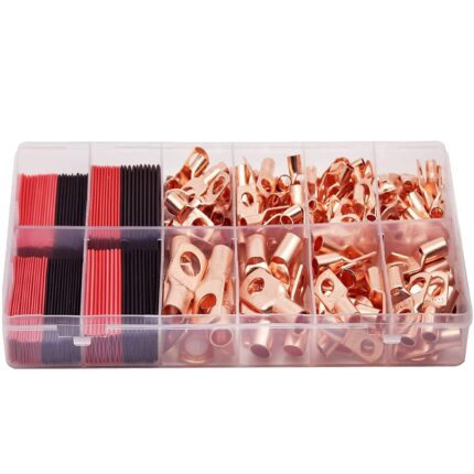 Cutie 100 papuci conectori electrici din cupru, JENUOS®, diverse marimi, Multicolor