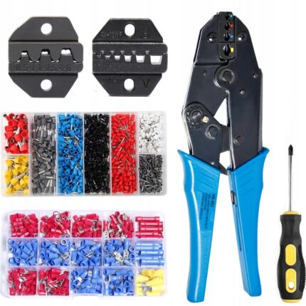 Manson de sertizare Cleste de extensie Set de ferule, Clesti mansoane si accesorii, KIT CONECTORI IZOLATI AUTO Conectori Terminale electrice, HS-40J pentru 0,25-6 mm², multicolor