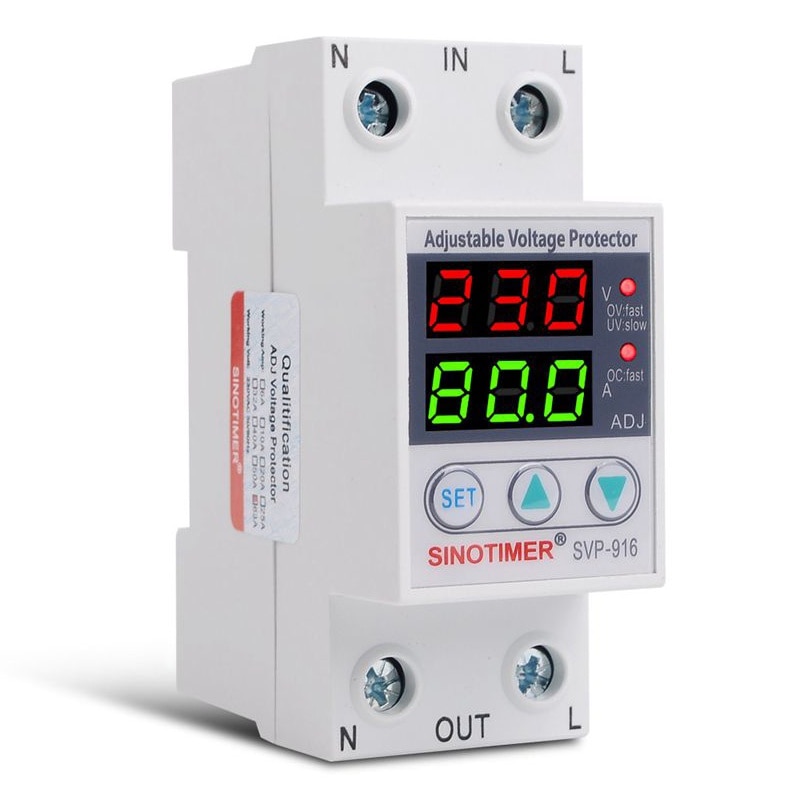 Releu digital de protectie supratensiune si suprasarcina, 230V, 80A, SVP-916