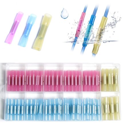 Set conectori rapidi cu mufa de staniu, termocontractibili, Termocontractabil Conectori de imbinare a sarmei cap la cap Etansare Terminale de sertizare Impermeabil, multicolor, 0.5-6.0mm²