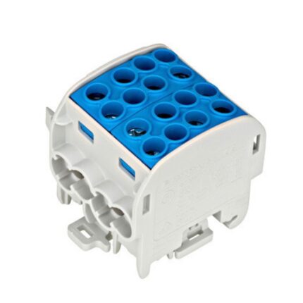 Clema derivatie albastru cupru 080220-X-4, 4IN-4OUT, 35mm, 1P, Schrack