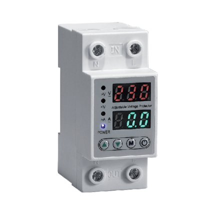 Releu monofazat digital de monitorizare si protectie subtensiune, supratensiune si supracurent, 230V, amperaj 63A, IP20, 2 module