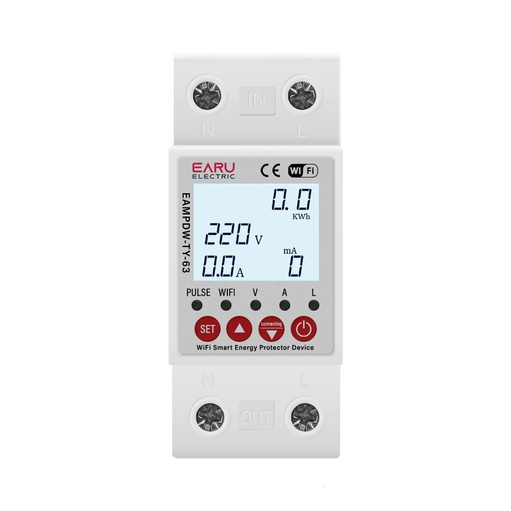 res_06f8ae8e02e032d43d18ad02f4596283 Releu monofazic si contor de energie inteligent, Wi-fi, EARU-63A, Sensibilitate 10 mA reglabil, digital, protectie supratensiune si suprasarcina, compatibil Tuya si SmartLife App